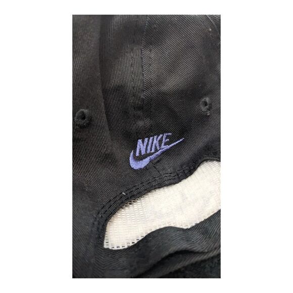 Vintage 80’s‎ Nike Flight Basketball Black Purple Zipper Back Hat Cap Rare - Picture 4 of 6